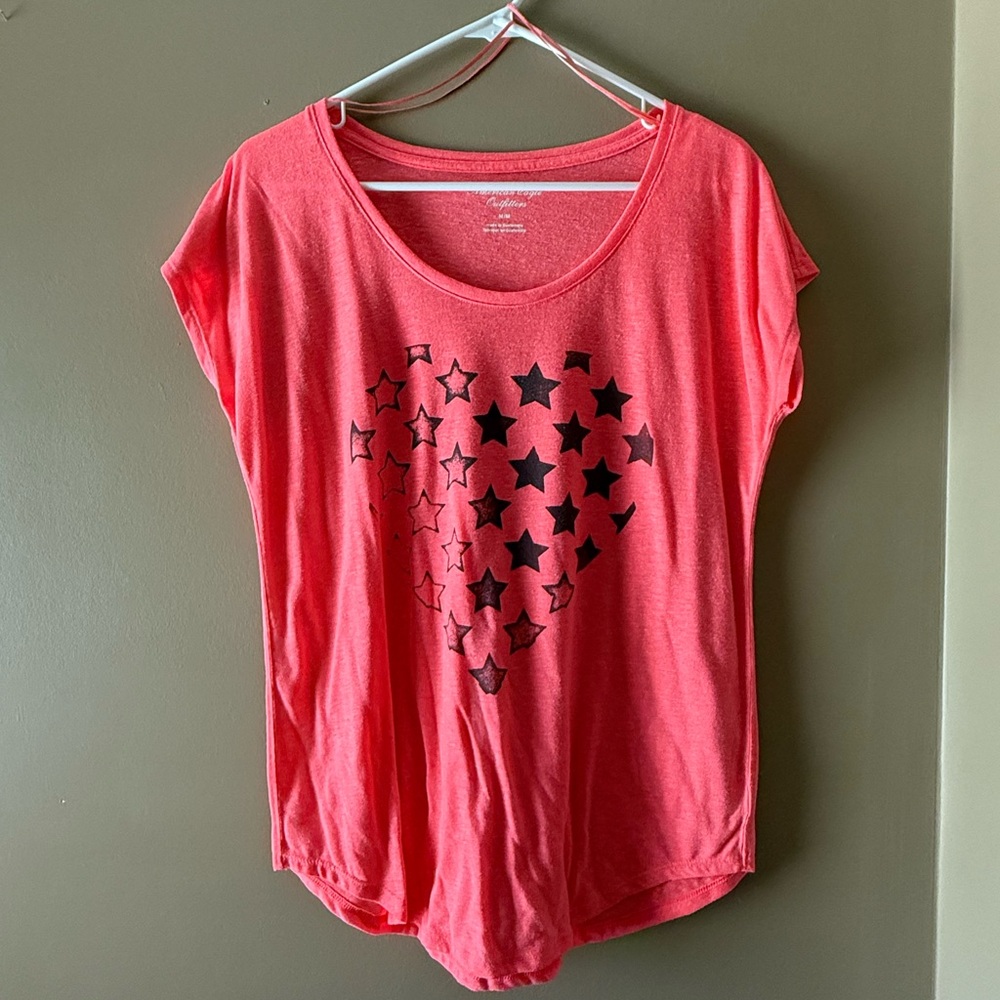 American Eagle Outfitters Pink Dolman Sleeve T-Shirt